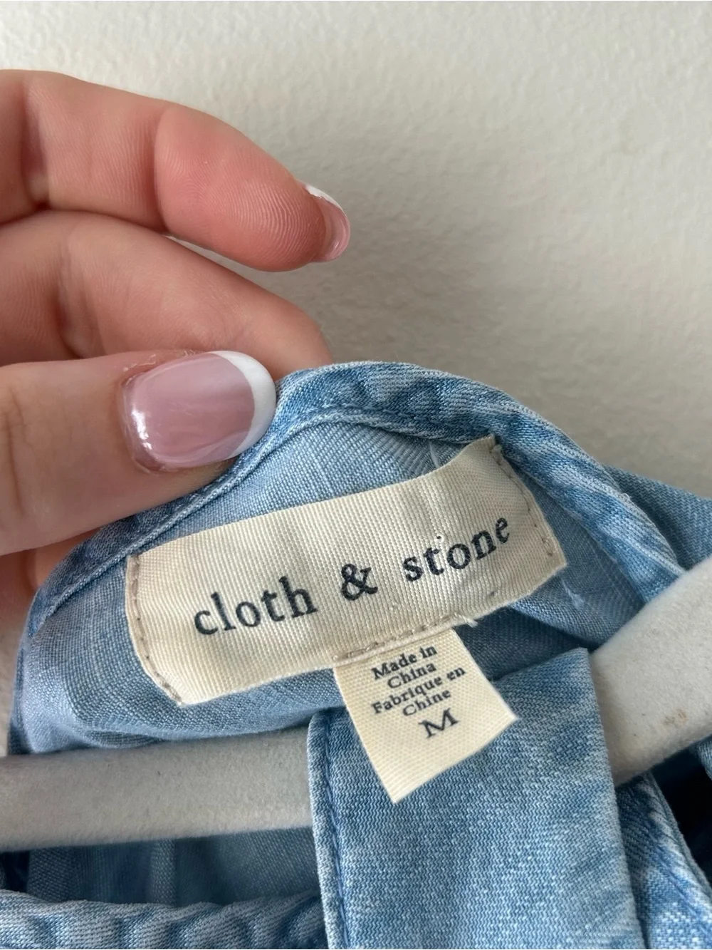 Cloth & Stone Anthropologie Faded Chambray Halter Midi Dress M